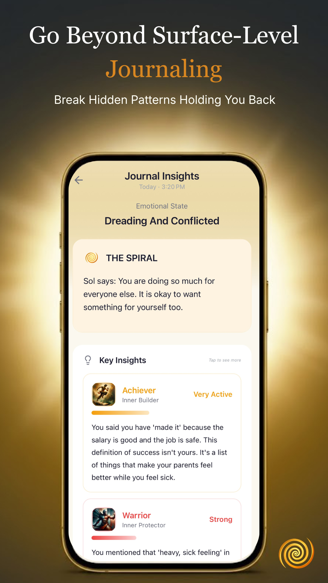 Check-ins & AI Analysis in the InnerOS app